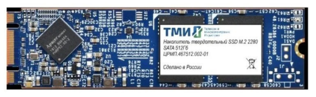 ТМИ SSD M.2 2280 512ГБ SATA3 6Gbps, 3D TLC, до R560/W520, IOPS (random 4K) до R66K/W73K, 1136,36 TBW, 3,11 DWPD 2y wty МПТ