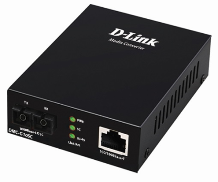 D-Link Автономный медиаконвертер, 1000Base-T / 1000Base-LX (SC), 1310 нм, для одномодового оптического кабеля (до 10 км)