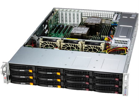 Supermicro SuperStorage 2U Server 621E-ACR12H 2x6448Y/ 4x64Gb/ 1x7450 PRO 480GB NVMe M.2