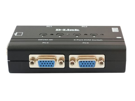 D-Link 4-портовый KVM-переключатель с портами VGA и PS/2