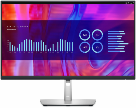 Dell 27"    P2723DE  S/BK ( IPS; 16:9; 350cd/m2; 1000:1; 8ms; 2560x1440x60Hz; DP; DPout; HDMI; USB-C; 4xUSB; RJ45; Tilt; Swiv; HAS; Pivot; VESA) (следы намокания)