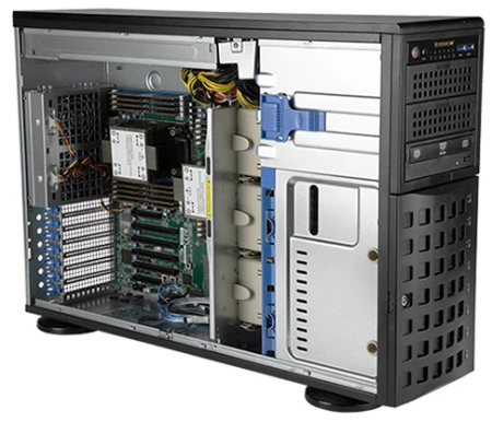 Supermicro SuperServer 4U 740P-TR noCPU(2)3rd Gen Xeon Scalable/TDP 270W/no DIMM(16)/ SATARAID HDD(8)LFF/6xFH,M2/2x1GbE/2x1200W