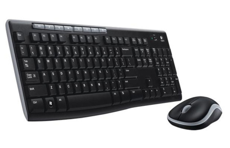 Logitech Wireless Desktop MK270 (Keybord&mouse), Black, Rus/Eng, [920-004518]