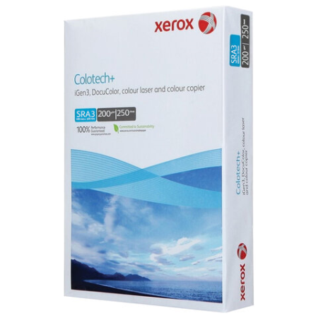 Бумага XEROX Colotech Plus Blue, 350г, SR A3, 125 листов (кратно 4 шт) (существенное повреждение коробки)