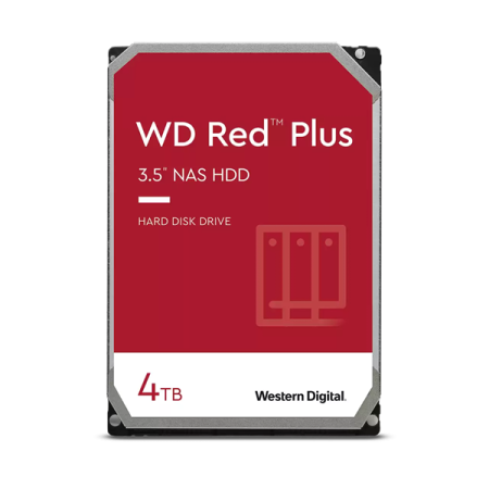 Western Digital Red Plus NAS HDD 3.5" SATA 4TB, 5400 rpm, 256MB buffer, CMR, WD40EFPX, 1 year