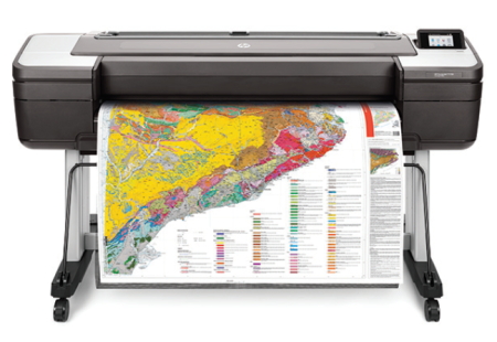 HP DesignJet T1700 (44",2400x1200dpi, 26spp(A1), 128Gb(virtual), HDD500Gb, host USB type-A/GigEth,stand,sheet feed,1 rollfeed,autocutteTouchScreen, 6 cartridges/3 heads) (б/у, после ремонта)