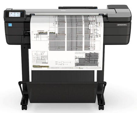 HP DesignJetT830 MFP (p/s/c, 24",4color,2400x1200dpi,1Gb,26sppA1,USB for Flash/GigEth/Wi-Fi,stand,mediabin,rollfeed,sheetfeed,tray50(A3/A4),autocutter,Scanner600dpi,24x109", repl. F9A28A)