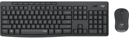 Logitech Wireless Desktop MK295 (Keybord&mouse), USB, SilentTouch, Black, Rus/Eng, [920-009807]