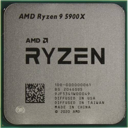 Процессор AMD Ryzen 9 5900X / 3.7GHz, 12 cores, 24 threads, 64MB L3, 105W, AM4, 7nm / 100-000000061 / OEM