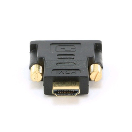 Переходник Cablexpert HDMI-DVI 19M/19M золотые разъемы, пакет, черный (A-HDMI-DVI-1)