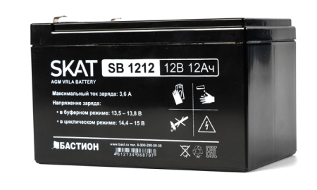 (2535) Бастион SKAT SB 1212 АКБ СК 12В/12 Ач/F1/Срок службы 6 лет/1,5 л.г