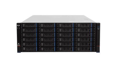 Серверная платформа SNR-SR4324RS Rack 4U, 2*Xeon, FCLGA 4189 (up to TDP 270), 32*DDR4, 3200MHz (up to 12TB), 24*HDD LFF, SFF SATA, no RAID (up to 2*M.2), 3*PCI*8 riser, 2*1200W, комплект рельс (SL401-D24RE-G3), гарантия 2 года