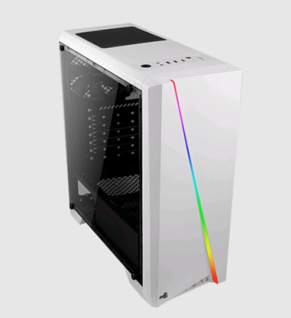 Корпус Aerocool Cylon White без БП, боковое окно, Card Reader, RGB, ATX, белый