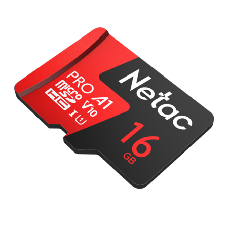 Netac P500 Extreme PRO 16GB MicroSDHC V10/U1/C10 up to 100MB/s, retail pack card only