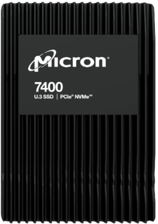 Micron 7400 MAX 1.6TB NVMe U.3 (15mm) PCIe NVMe Gen4 1x4 (v1.4) R6500/W2200MB/s 3D TLC MTTF 2М 430K/224K IOPS SSD Enterprise Solid State Drive, 1 year, OEM