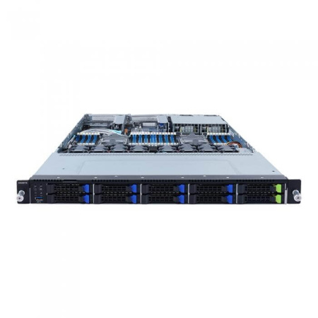 Серверная платформа Gigabyte Server Platform R182-N20 1U, CPU 2*3rd Gen Xeon, 2xHeatsink up to 270W, 32*DIMM, 8x2,5'' SATA, SAS, 2x2,5'' SATA, SAS, NVMe, 2x1GbE, 2xFHHL, 2x1300W, Rails (6NR182N20MR), 1 год гарантии