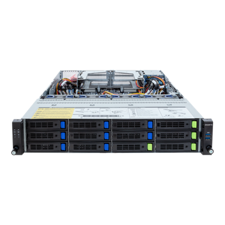 Gigabyte Server Platform R283-Z95 2U 2xAMD EPYC 9005/9004/ 24xDDR5 RDIMM/8x3,5" SATA/SAS/4x3,5" SATA/SAS/NVMe/2x3,5" SATA/SAS rear/2x1GbE/3xM.2/2xOCP 3.0/5xFHFL PCIe/2x1600W/Rails