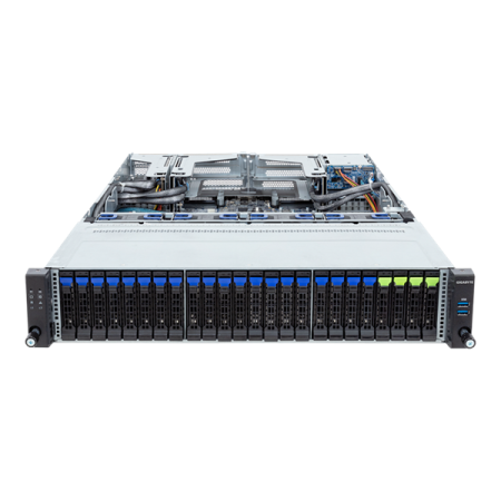 Gigabyte Server Platform R283-S92 2U 2xIntel Xeon Gen5/4/ 32xDDR5 RDIMM/20x2,5" SATA/SAS/4x2,5" SATA/SAS/NVMe/2x2,5" SATA/SAS rear/2x1GbE/2xOCP 3.0/6xFHHL PCIe/2xLP PCIe/2x2000W/Rails