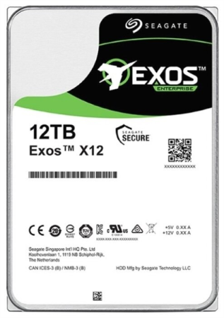 HDD SAS Seagate 12Tb, ST12000NM002G, Exos X16, 7200 rpm, 256Mb buffer, 1 year