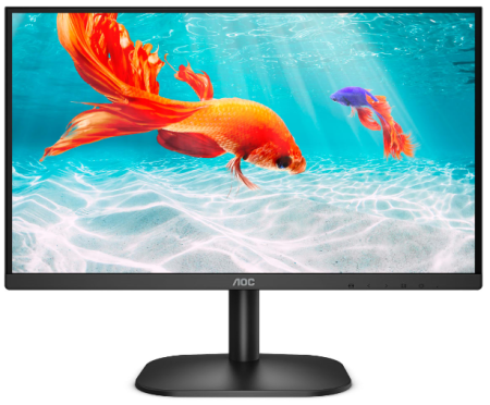 21,5" AOC 22B2H 1920x1080, LED, 16:9, VA, 200cd, 3000:1, 20M:1, 4ms, 178/178 VGA, HDMI, 75Hz, Tilt, Внеш, VESA, Black, 3y