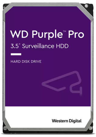 Western Digital Purple Pro HDD 3.5" SATA 10Tb, 7200 rpm, 256MB buffer (DV&NVR + AI), WD101PURP, 1 year