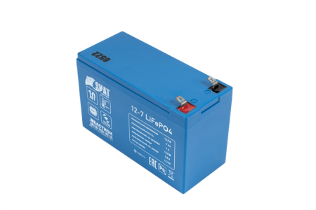 (645) Бастион Skat i-Battery 12-7 LiFePO4 АКБ LI-ION 12В/7Ач/F1/-20°C- +60°C/IFR 26650/4S2P/Срок службы 10 лет/5 л.г