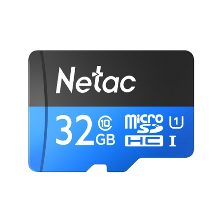 Карта памяти MicroSDHC 32GB  Netac Class 10 UHS-I U1 P500 Standard  [NT02P500STN-032G-S]