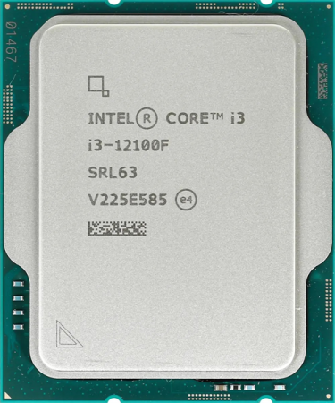 CPU Intel Core i3-12100F (3.3GHz/12MB/4 cores) LGA1700 OEM, TDP 60W, max 128Gb DDR5-4800, DDR4-3200,  CM8071504651013SRL62, 1 year