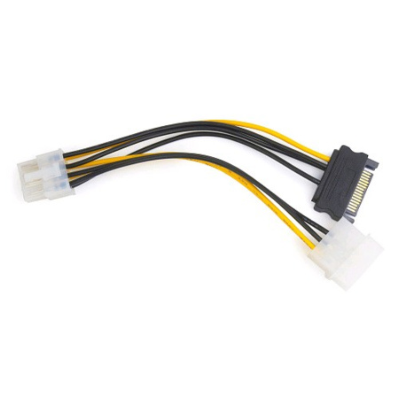 Кабель питания для видеокарт Gembird 8-pin PCI-E - Molex+SATA (CC-PSU-82)