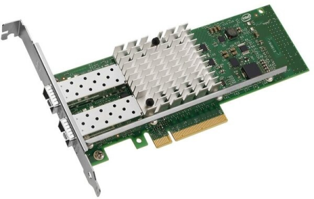 Сетевой адаптер Intel Ethernet Server Adapter X520-DA2 10Gb Dual Port, SFP+, transivers no included (bulk), clean pull, 1 year