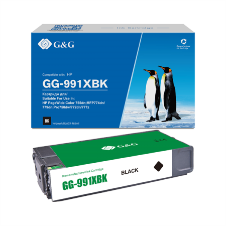 Cartridge G&G 991X для HP PageWide Managed, (20 000стр.), черный (аналог X4D19AC,M0K29XC,M0K02AE)