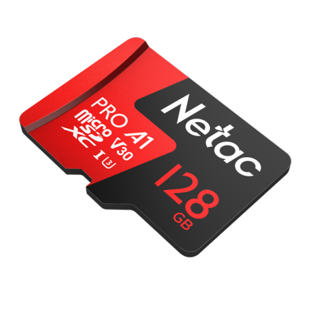 Netac P500 Extreme PRO 128GB MicroSDXC V30/A1/C10 up to 100MB/s, retail pack with SD Adapter