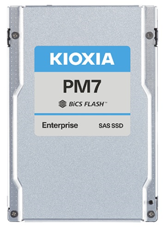 Ssd накопитель KIOXIA Enterprise SSD 3840GB 2,5" 15mm (SFF) PM7-R, SAS 24G (SAS-4, 22,5Gbit/s), R4200/W3650MB/s, IOPS(R4K) 720K/155K, MTTF 2,5M, 1DWPD/5Y (Read Intensive), TLC, (replace KPM61RUG3T84)