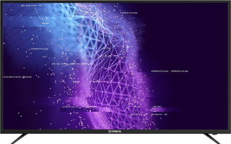 IRBIS 50S01UD395B, 50", 3840x2160, 16:9, Digital (DVB-T2/DVB-S2/DVB-C/PAL/SECAM), Input (USBx2, HDMIx3, YPbPr mini, VGA,  PC audio, CI+), Output (3,5 mm, AV mini, Coaxial),  Black