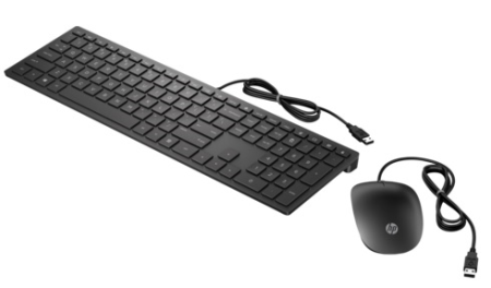 Keyboard and Mouse HP Pavilion Wired 400 (Black) cons