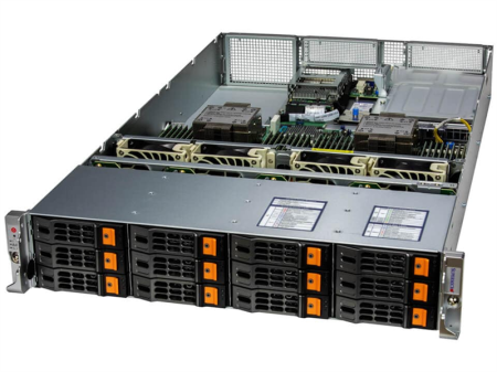 Supermicro SuperServer 2U 621H-TN12R 2x6530/ 4x64Gb/ 1xPM9A3 960GB NVMe/  2x10GbE 2x10GbSFP+/ 12 NVME cable kit / 6th config