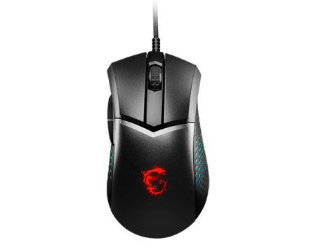 Gaming Mouse MSI Clutch GM51 Lightweight,  Wired, FriXionFree cable, DPI 6400 (max. 26000 by software), 3 Zone RGB lighting, Right handed, 75g,  Black