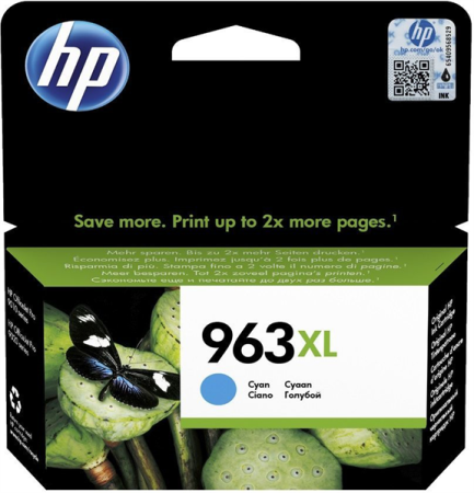 Cartridge HP 963XL для OfficeJet 9010/9020, голубой (1600 стр.)