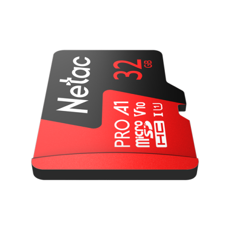 Netac P500 Extreme PRO 32GB MicroSDHC V10/A1/C10 up to 100MB/s, retail pack with SD Adapter