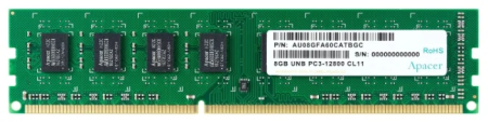 Оперативная память Apacer  DDR3  8GB  1600MHz UDIMM (PC3-12800) CL11 1.5V (Retail) 512*8  3 years (AU08GFA60CATBGC/DL.08G2K.KAM)