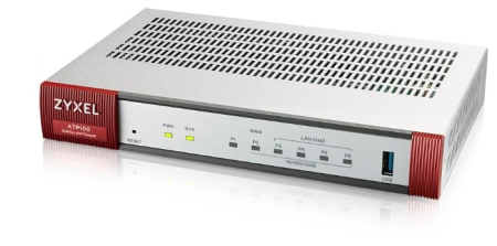 Беспроводной межсетевой экран Zyxel ATP100W, 2xWAN GE (1xRJ-45 и 1xSFP), 1xOPT GE (LAN/WAN), 3xLAN/DMZ GE, 802.11a/b/g/n/ac (2,4 и 5 ГГц), 1xUSB3.0, AP Controller (8/24), NebulaFlex Pro, с подпиской G