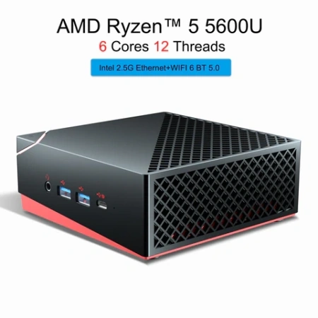 Мини-ПК AMD Ryzen 5 4500U 5600U Настольный игровой компьютер WIFI 6 BT 5,0 3X4K @ 60 ГГц 2,5G Ethernet ПК геймерский PD зарядное устройство