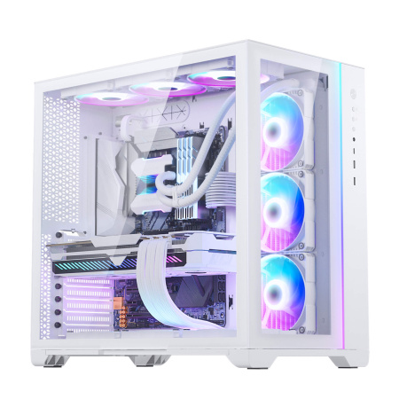 Корпус MagniumGear NEO Qube 2, White, Dual System, ARGB Strip, боковая и передняя панель Tempered Glass, Mid-Tower / MG-NE620Q_DWT02_RU