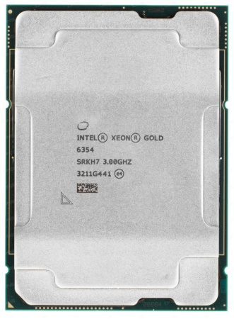 Процессор Intel Xeon Gold 6354, 3.00-3.60GHz, 39MB, 18c, 36t, LGA4189 OEM, TDP 205W, up to 6TB DDR4-3200, CD8068904571601SRKH7, 1 год гарантии