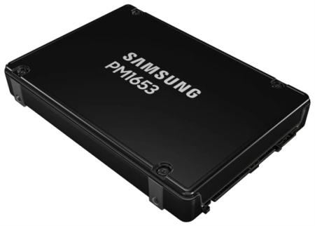 Samsung Enterprise SSD, 2.5"(SFF), PM1653, 3840GB (3.84TB), SAS 24Gb/s, R4200/W3700Mb/s, IOPS(R4K) 770K/135K, MTBF 2M, 1DWPD/5Y, OEM (repl. MZILT3T8HBLS-00007)