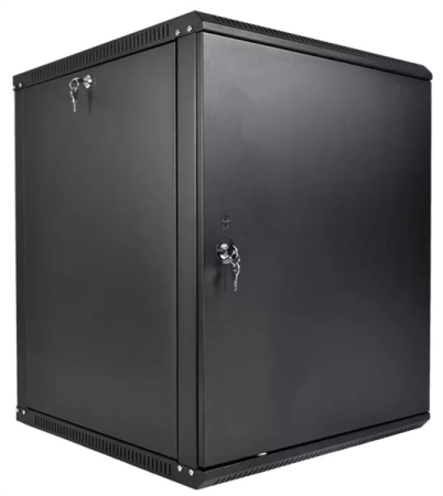 Шкаф ЦМО Шкаф телекоммуникационный настенный разборный ЭКОНОМ 18U (600  650) дверь металл, цвет черный