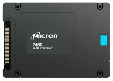 Твердотельный накопитель Micron 7450 PRO 1.92TB NVMe U.3 (15mm) PCIe NVMe Gen4 1x4 (v1.4) R6800/W2700MB/s 3D TLC MTBF 2М 800K/120K IOPS 3650TBW SSD Enterprise Solid State Drive, 1 year, OEM