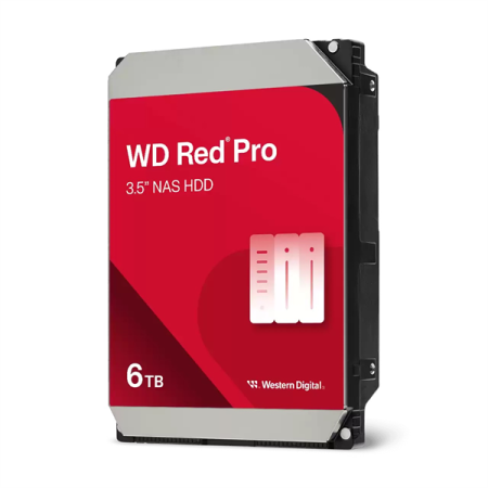 Western Digital Red Pro NAS HDD 3.5" SATA 6Tb, 7200rpm, 256MB buffer, WD6005FFBX, 1 year