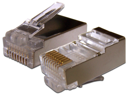 Коннектор RJ45 STP 8P8C, универсальный, для толстого кабеля, cat.6, 100 шт.