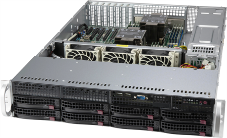 Supermicro SuperChassis 2U 825BTQC-R1K23LPB/HDD(8)LFF+opt.fix.HDD(2)LFF+opt.HDD(2)SFF/7xLP/2x1200W/ Backplane 8xSATA/SAS